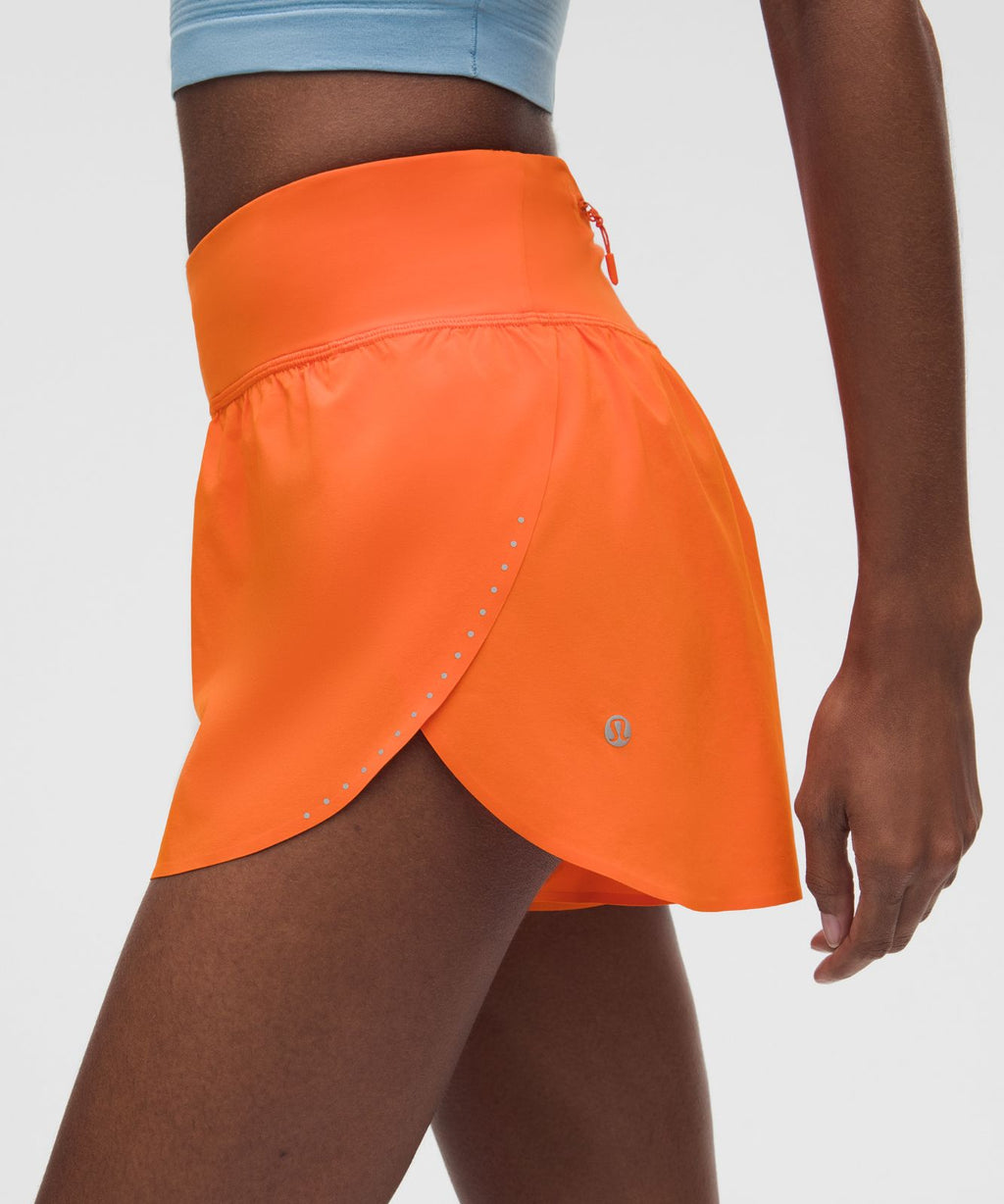 Fast and Free Mid-Rise Split Short 3" *Updated Design Orange Punch