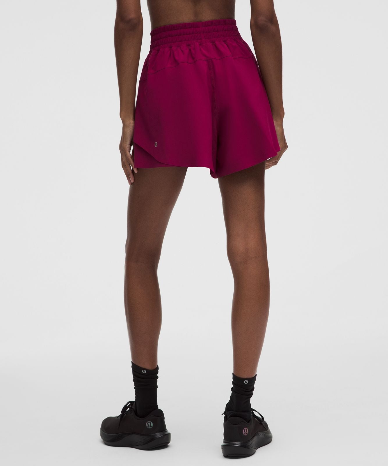 Shake It Out High-Rise Running Short 4" Raspberry Rave