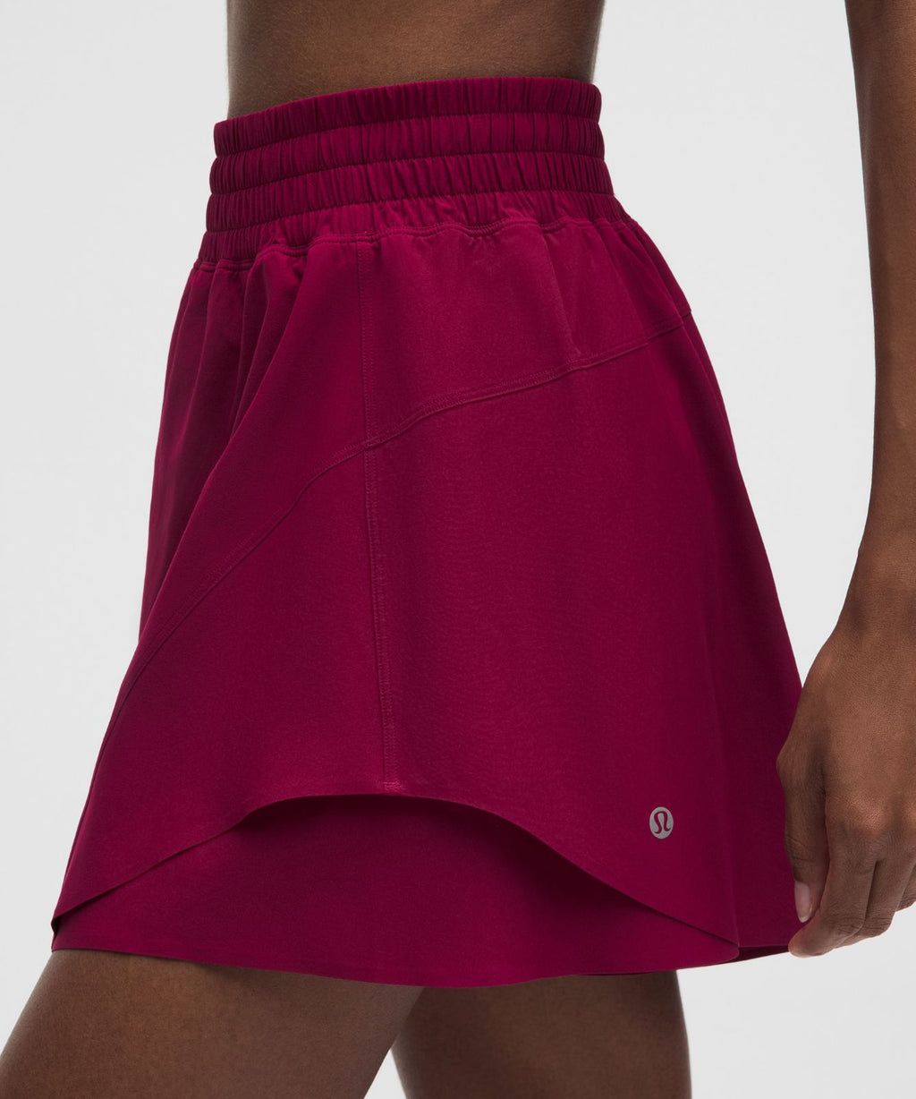 Shake It Out High-Rise Running Short 4" Raspberry Rave