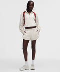 Scuba Mid-Rise Dolphin Short 3" *Colourblock Light Ivory/White/Rocket Red