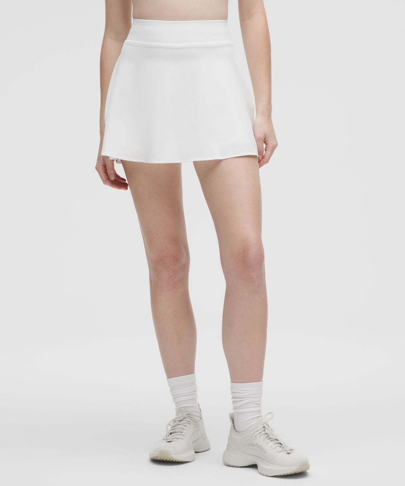 Lightweight High-Rise Tennis Skirt White