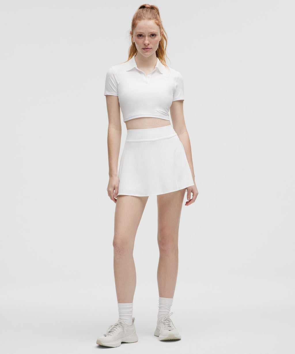 Lightweight High-Rise Tennis Skirt White