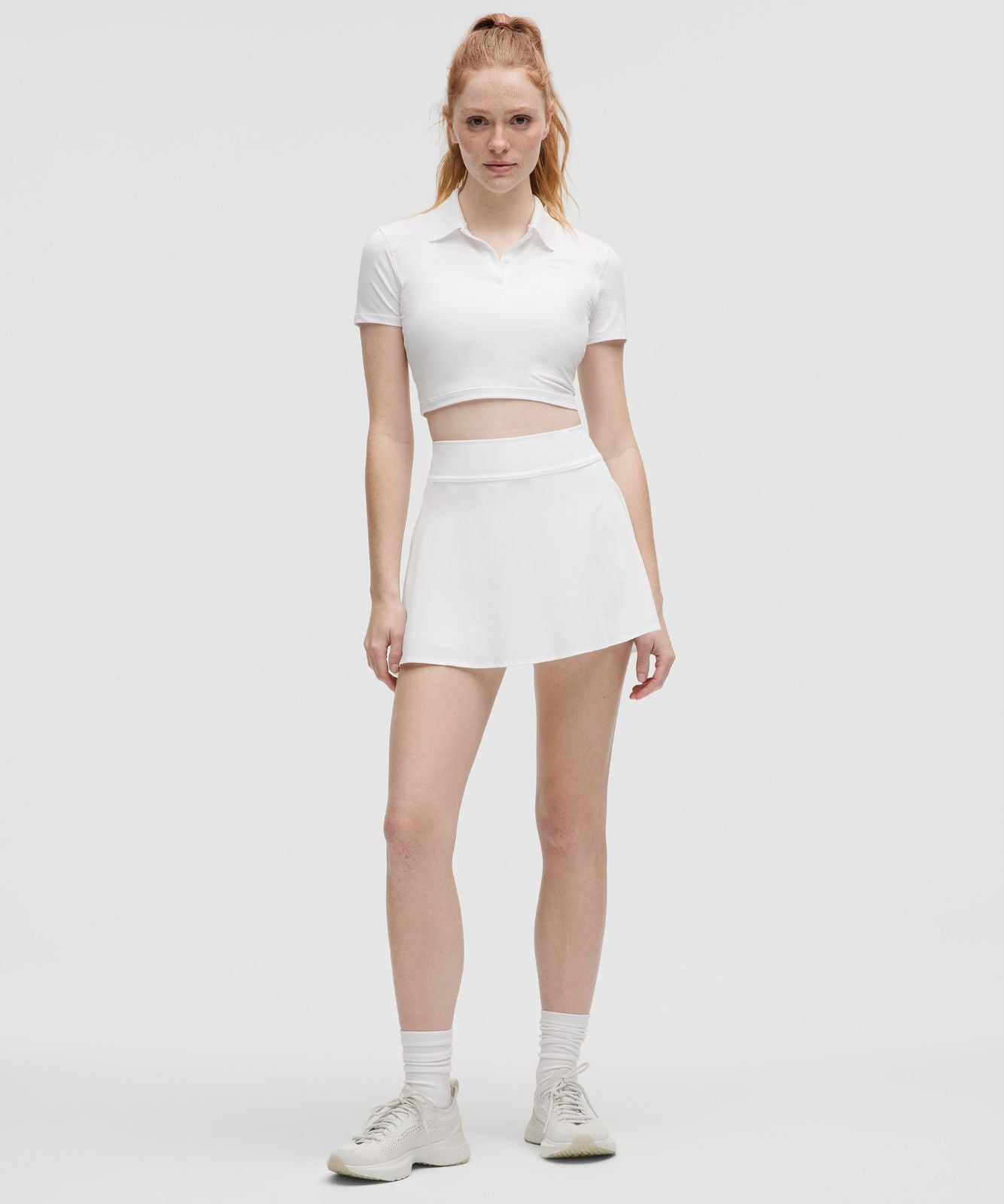 Lightweight High-Rise Tennis Skirt White