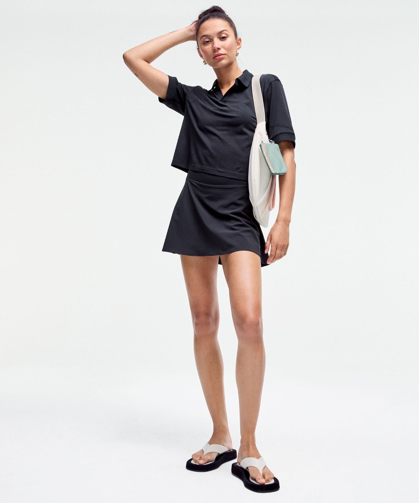 Lightweight High-Rise Tennis Skirt Black