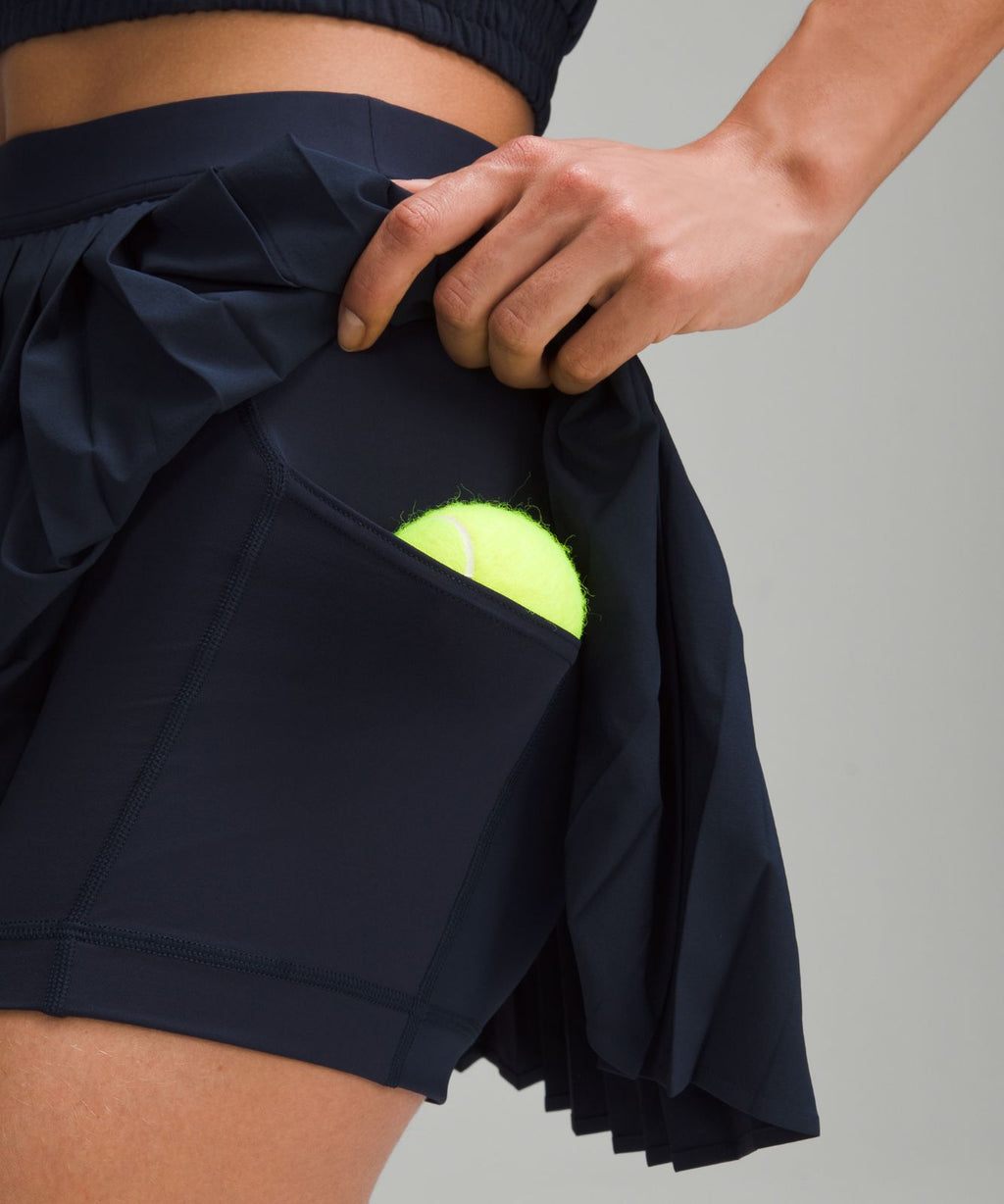High-Rise Pleated Tennis Skirt True Navy