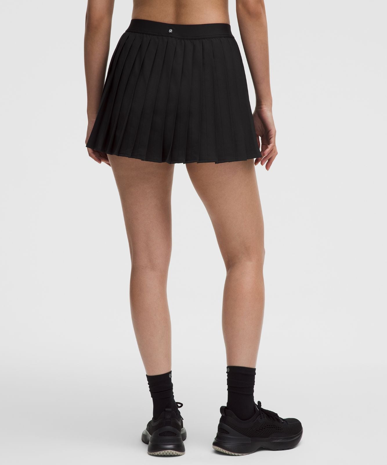High-Rise Pleated Tennis Skirt Black