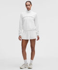 High-Rise Pleated Tennis Skirt White
