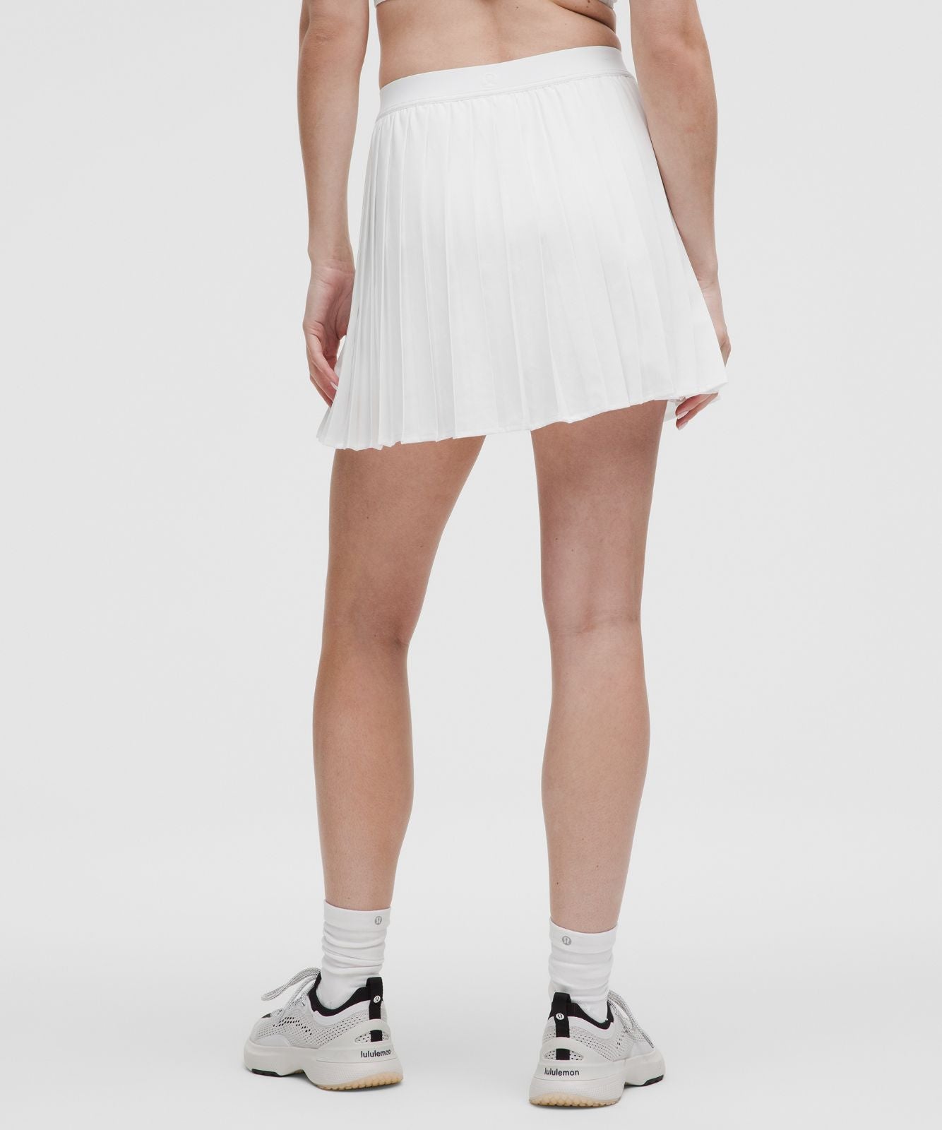 High-Rise Pleated Tennis Skirt *Long White