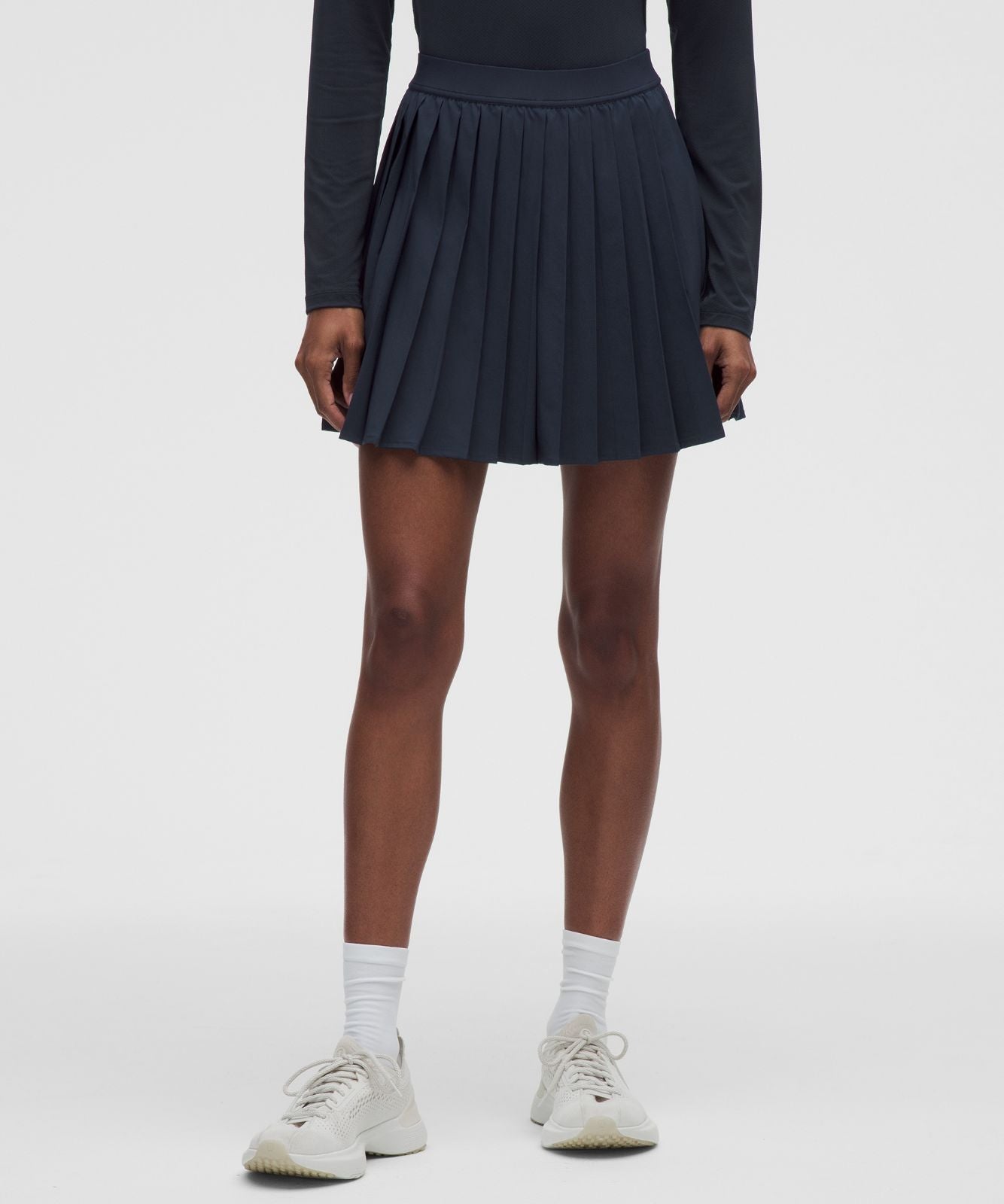 High-Rise Pleated Tennis Skirt *Long Club Blue