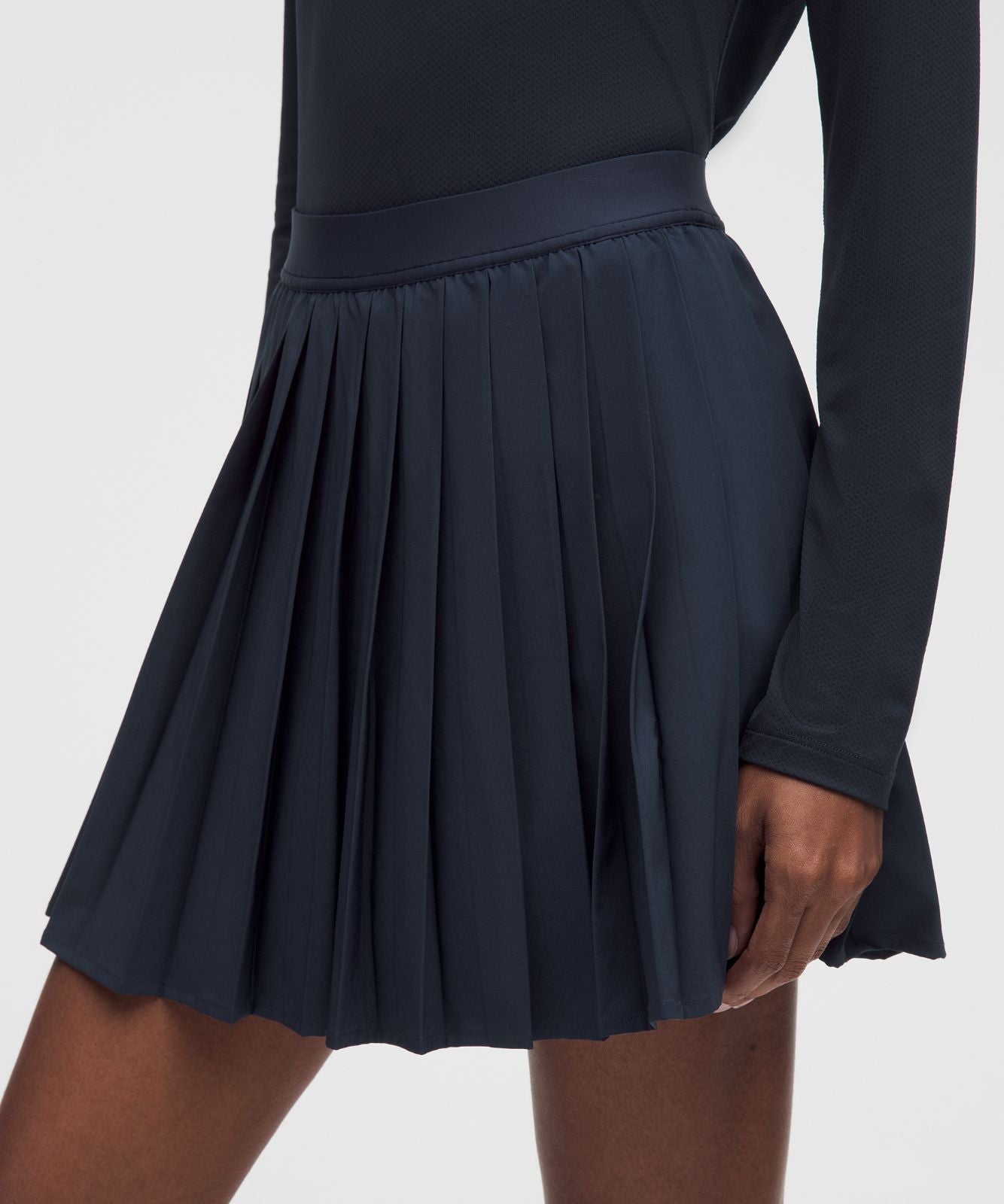 High-Rise Pleated Tennis Skirt *Long Club Blue