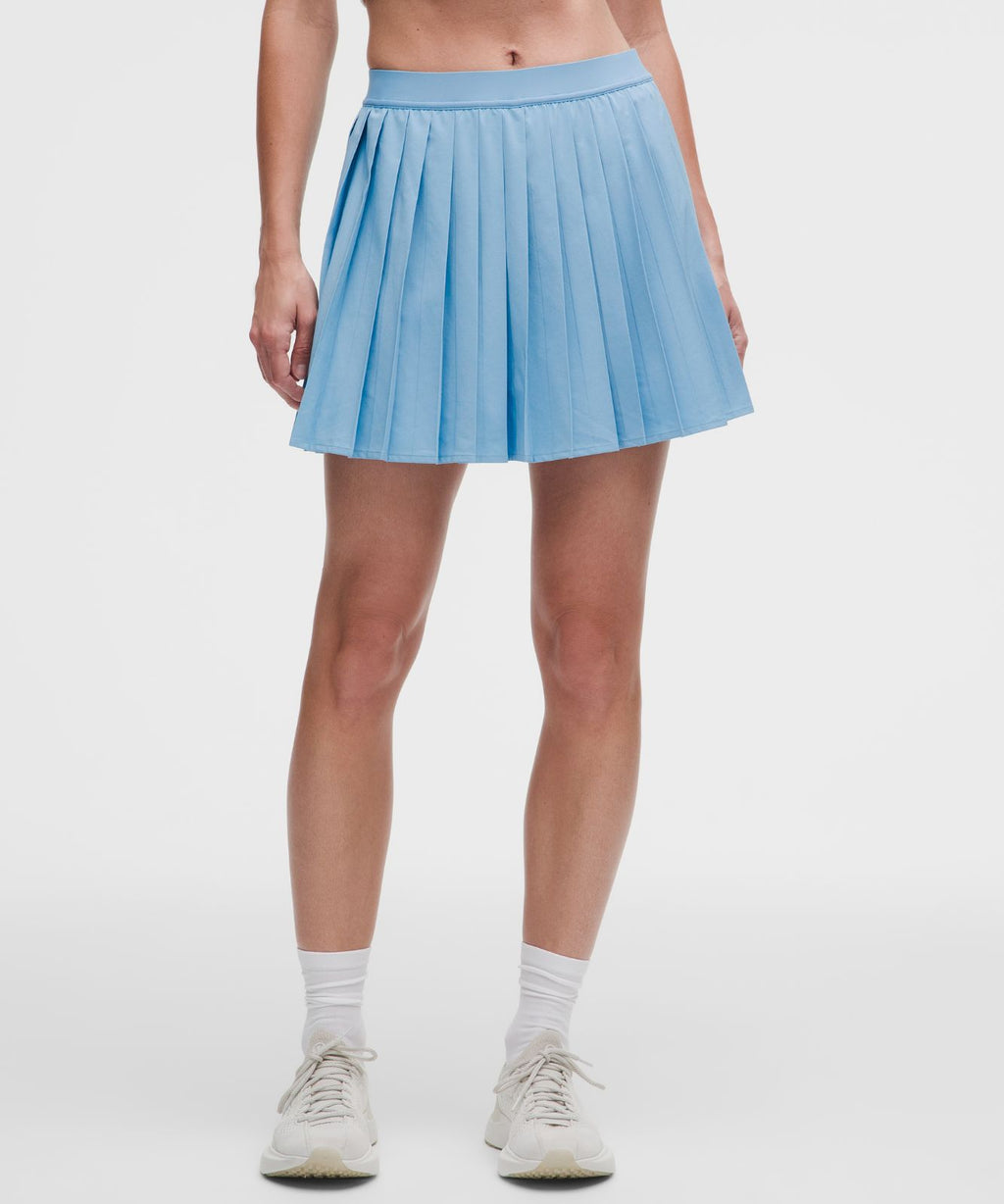 High-Rise Pleated Tennis Skirt *Long Dreamy Blue