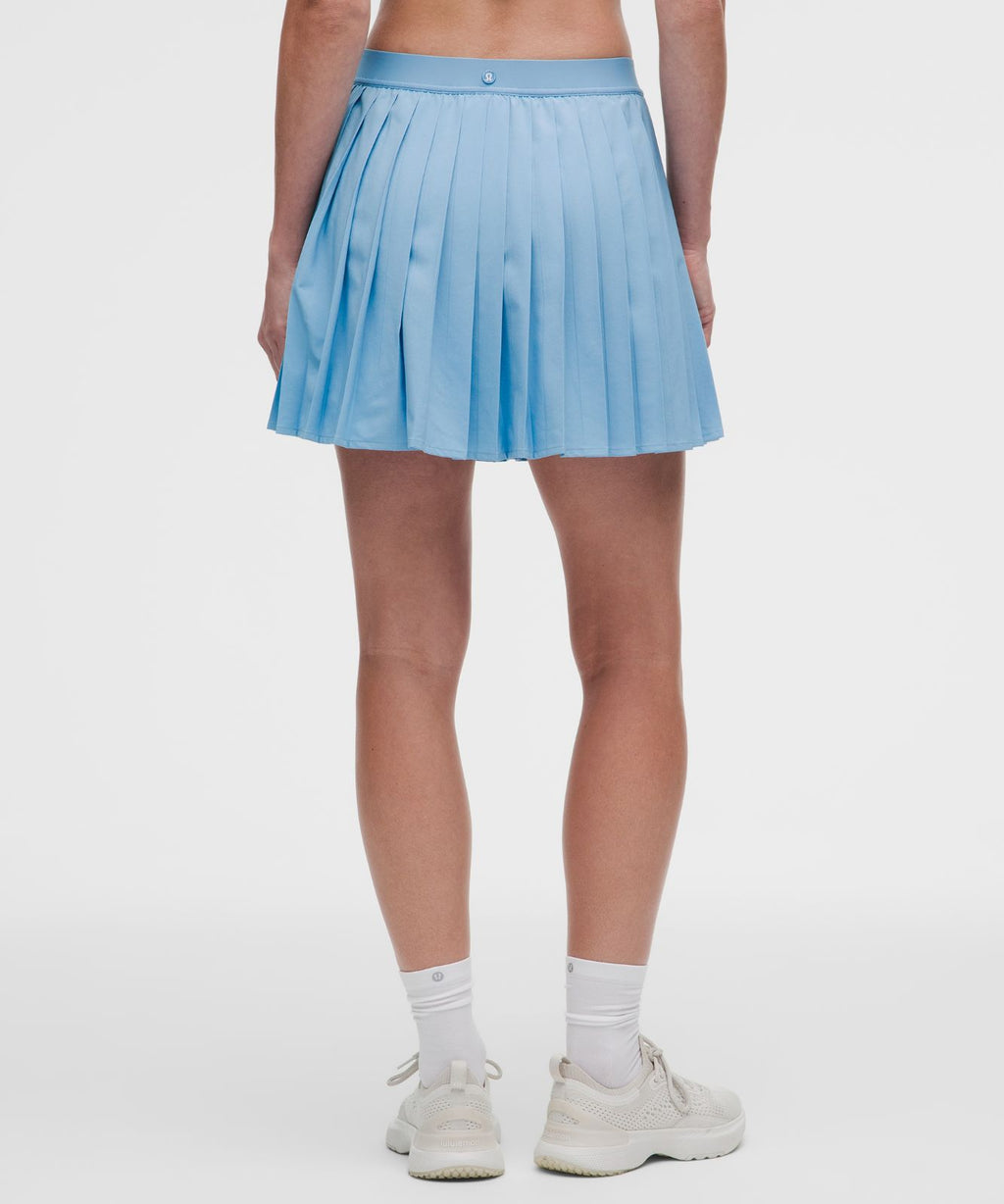 High-Rise Pleated Tennis Skirt *Long Dreamy Blue