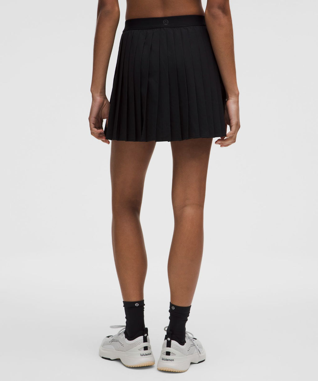 High-Rise Pleated Tennis Skirt *Long Black