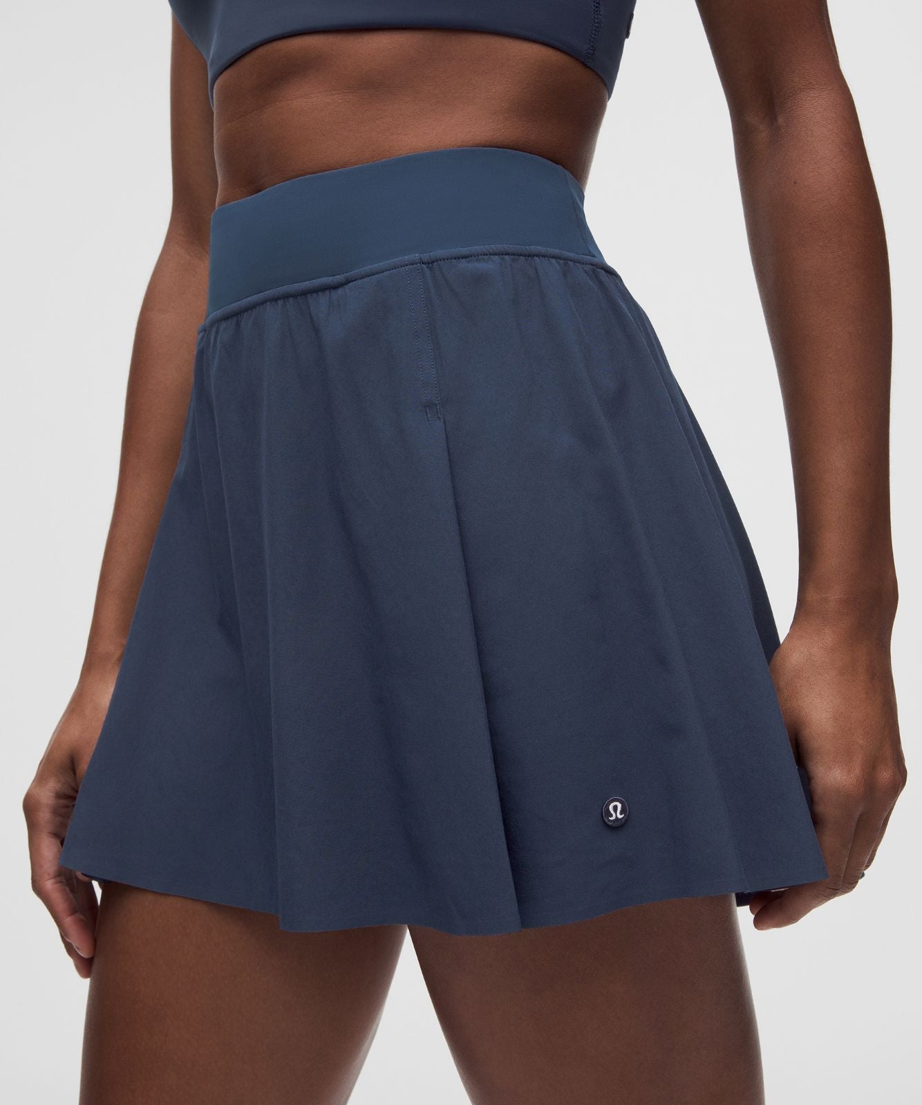 A-Line Side-Pleat Tennis Skirt Club Blue