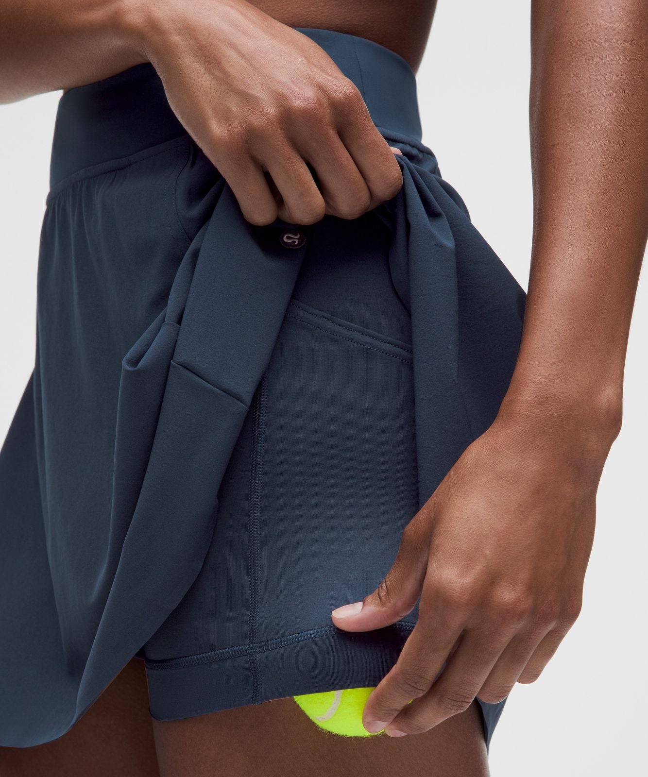 A-Line Side-Pleat Tennis Skirt Club Blue