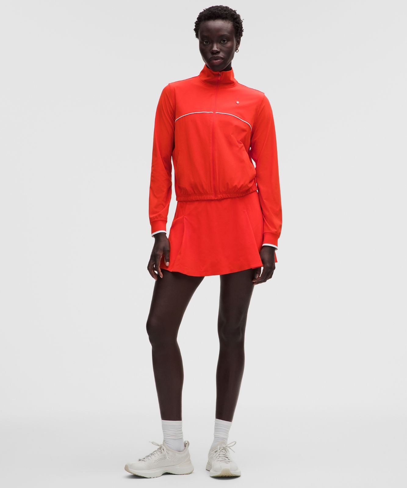 A-Line Side-Pleat Tennis Skirt Cherry Ember