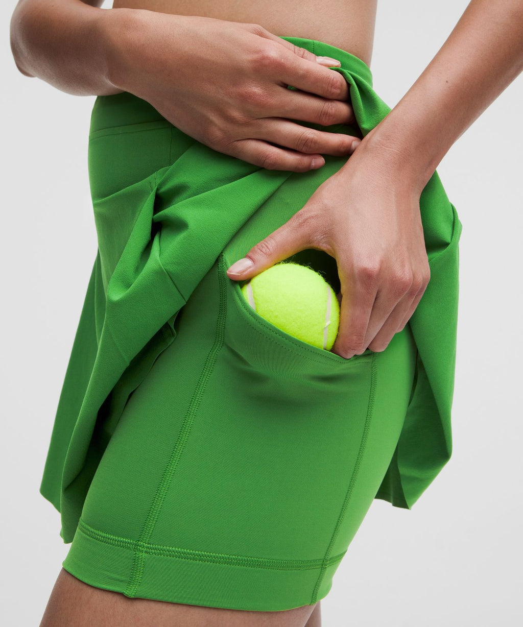 A-Line Side-Pleat Tennis Skirt Chameleon