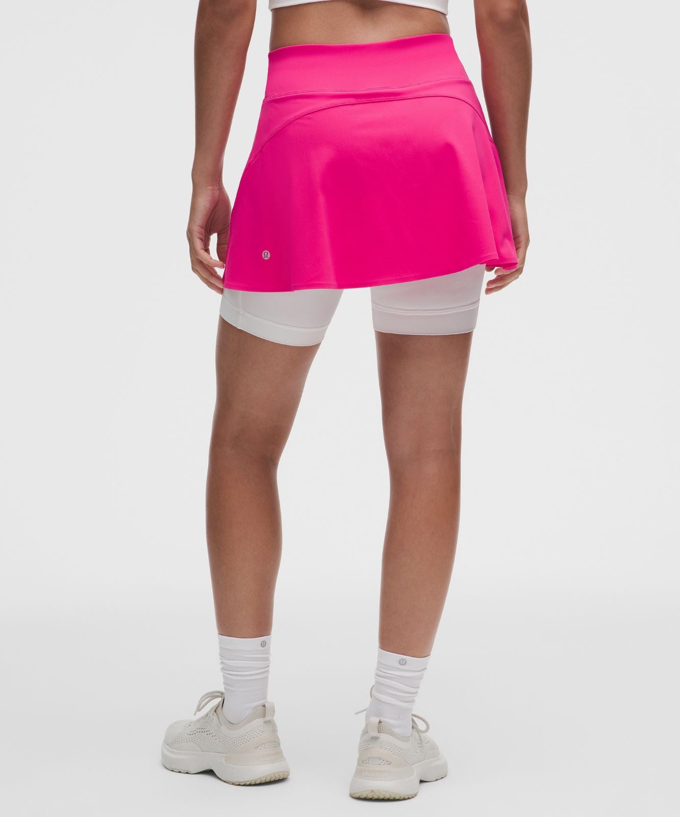 Layered Long-Liner Tennis Skirt Flamingo Fun Tone/White