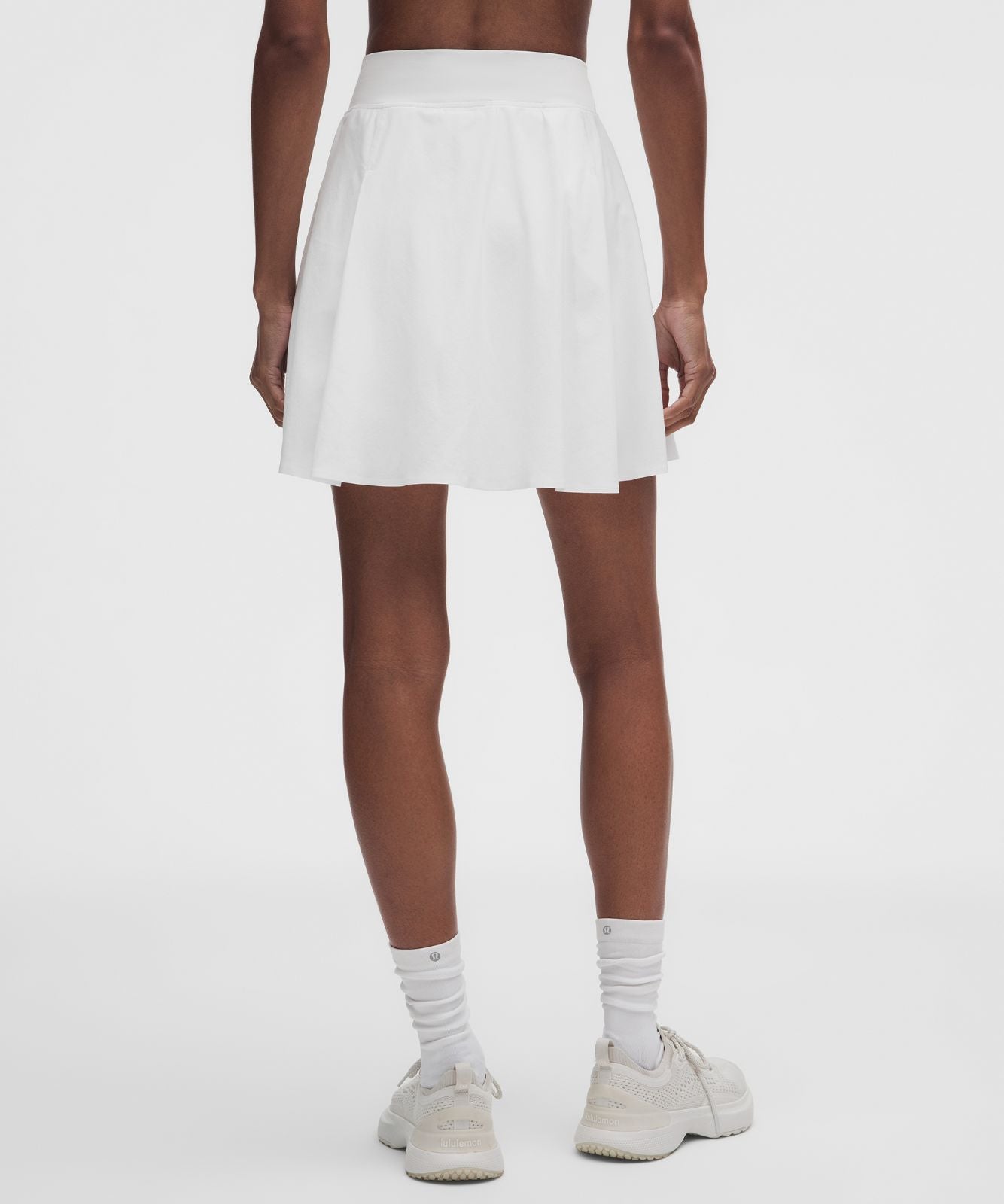 A-Line Side-Pleat Tennis Skirt *Long White