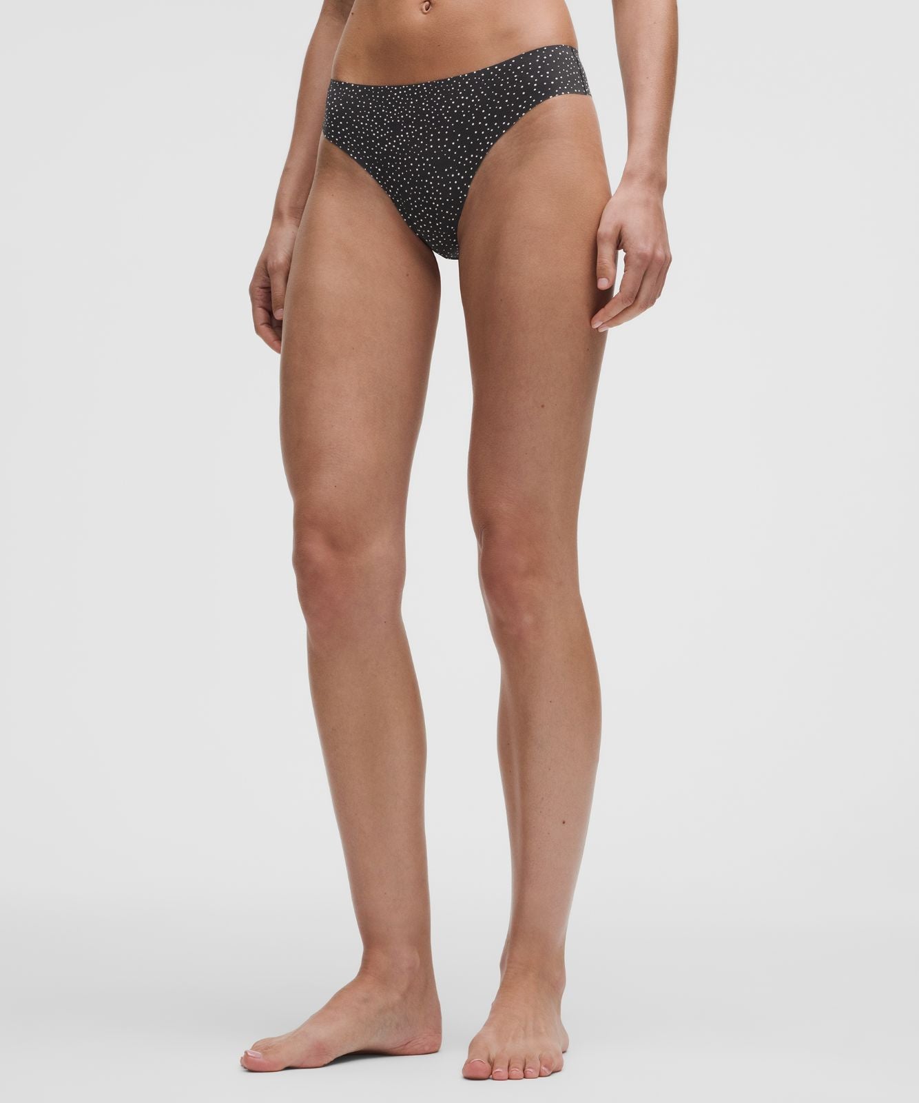 InvisiWear Mid-Rise Thong Underwear *3 Pack Dreamy Blue/Light Ivory/Irregular Dotty Light Ivory Black