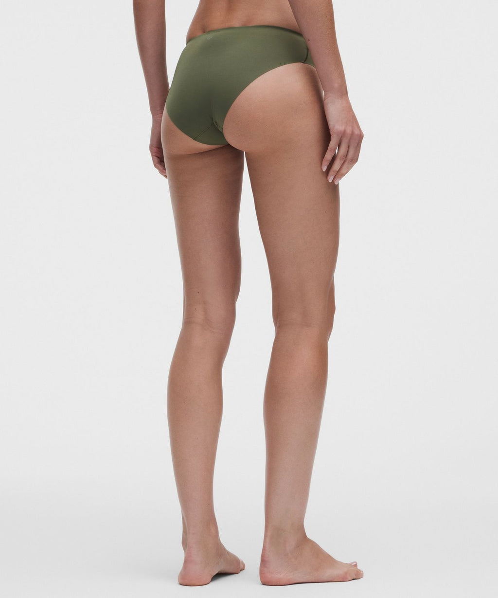 InvisiWear Mid-Rise Bikini Underwear *3 Pack Black/Light Ivory/Sassy Sage