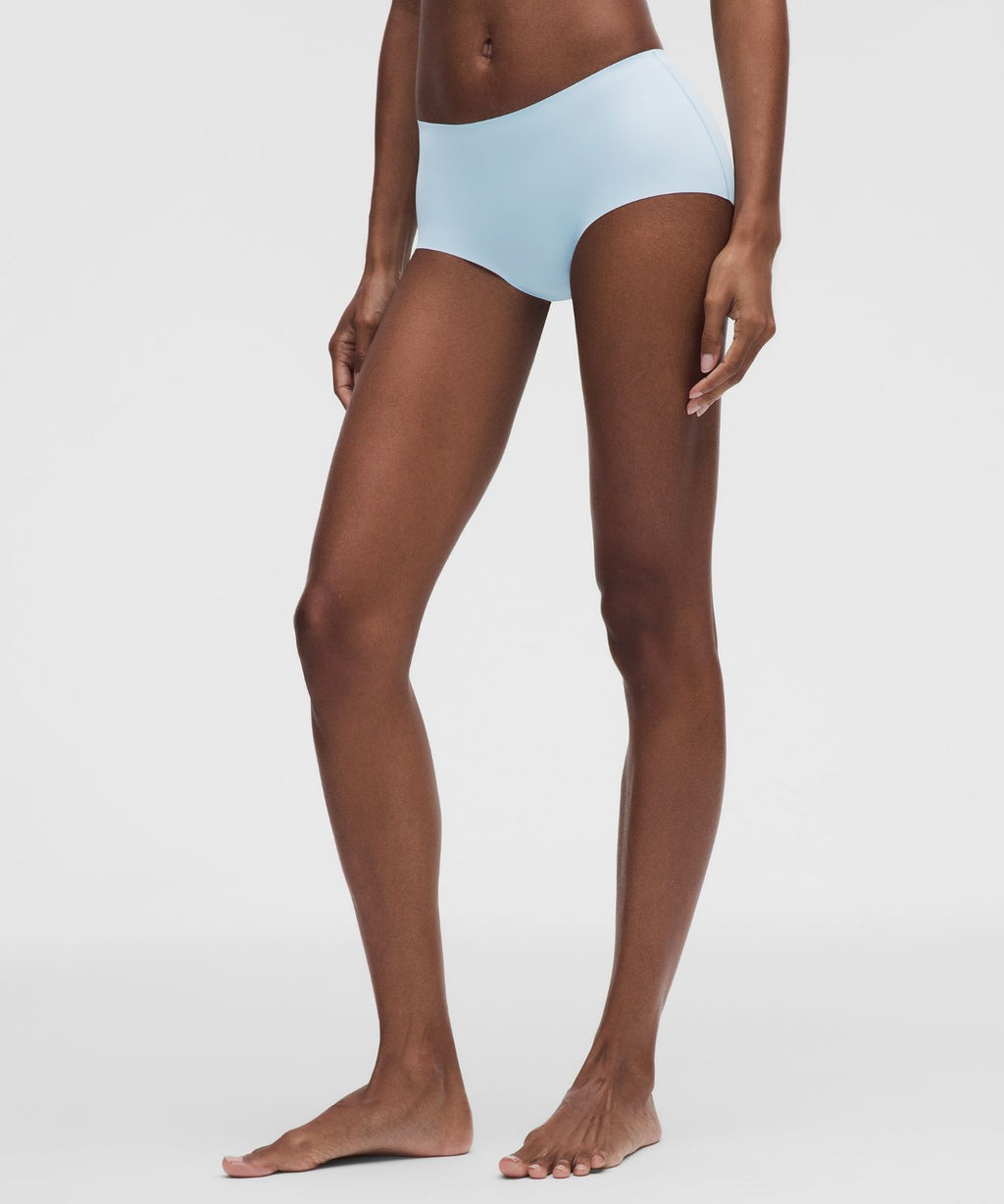 InvisiWear Mid-Rise Boyshort Underwear *3 Pack Dreamy Blue/Light Ivory/Irregular Dotty Light Ivory Black