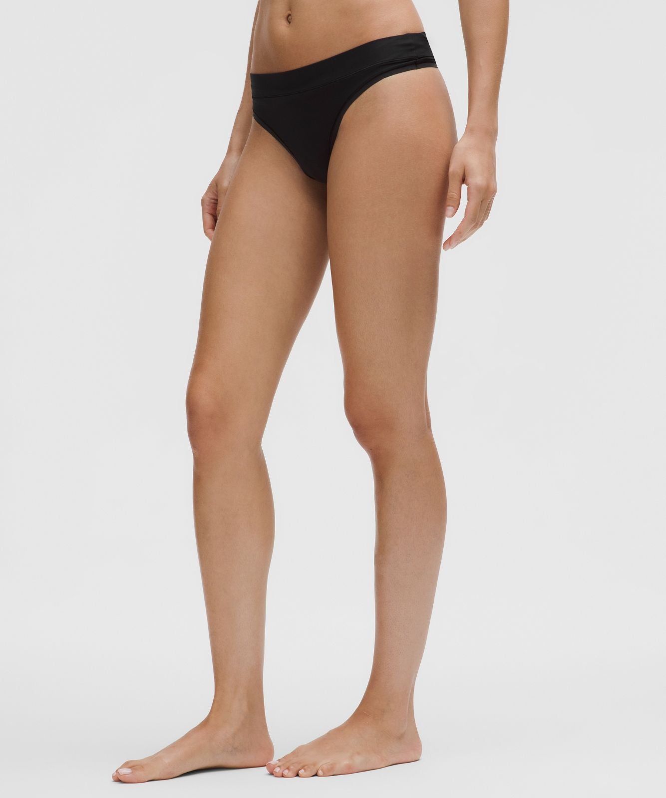 UnderEase Mid-Rise Thong Underwear *3 Pack Black/Pink Organza/Silver Drop