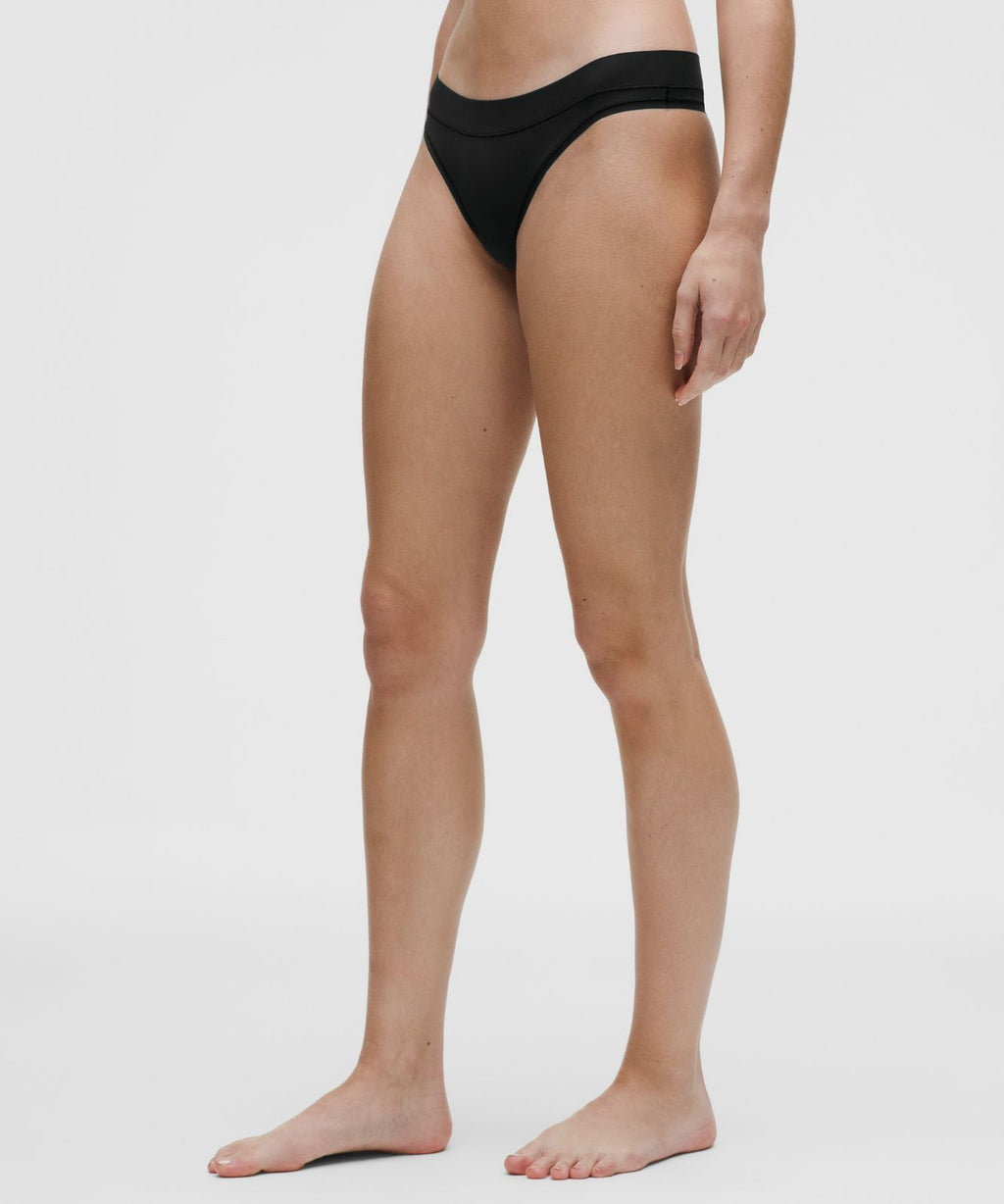 UnderEase Mid-Rise Thong Underwear *5 Pack Black/Twilight Rose/Misty Shell/Sandcastle/Dusty Clay