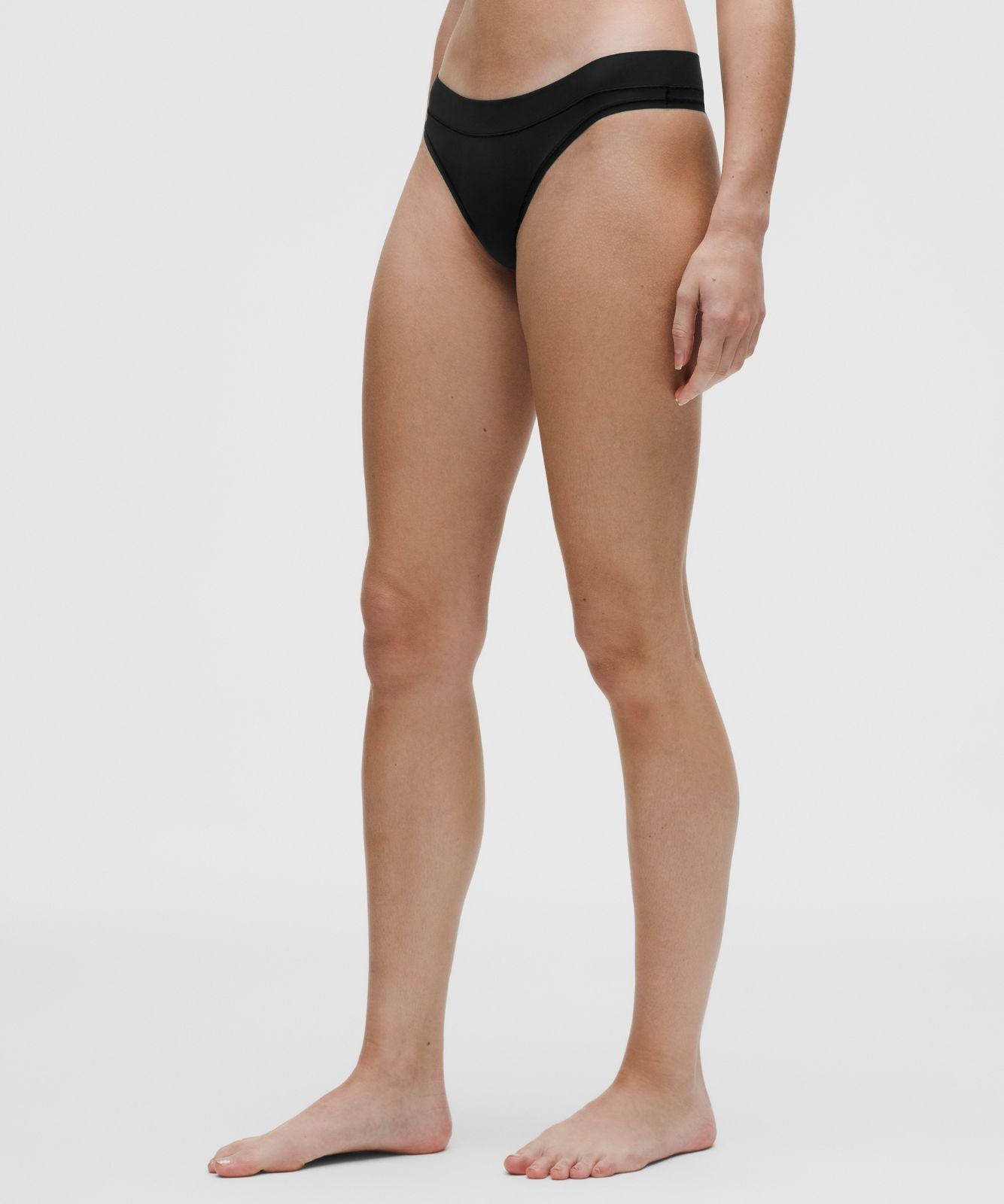 UnderEase Mid-Rise Thong Underwear *5 Pack Black/Twilight Rose/Misty Shell/Sandcastle/Dusty Clay