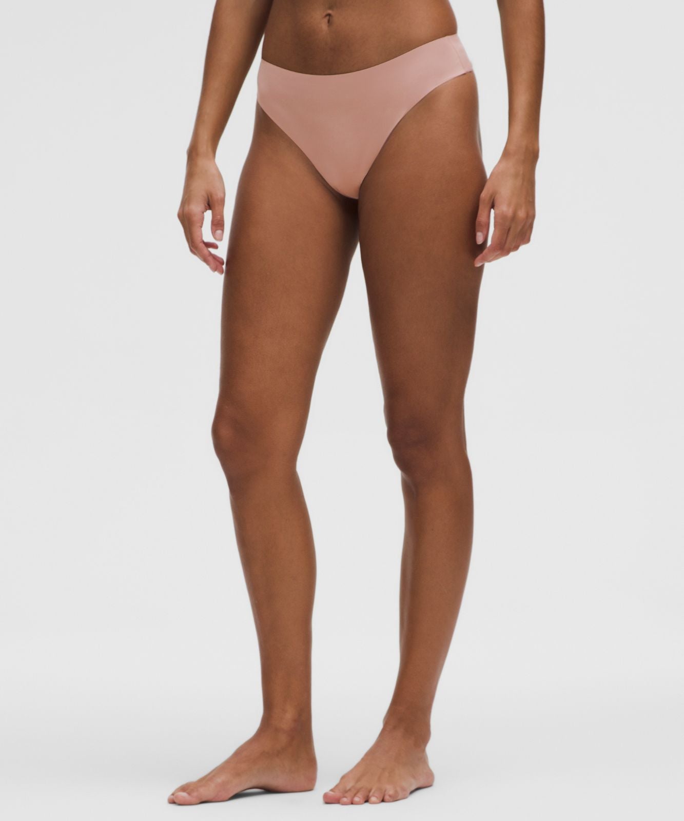 InvisiWear Mid-Rise Thong Underwear *5 Pack Black/Twilight Rose/Pink Clay/Misty Shell/Sandcastle