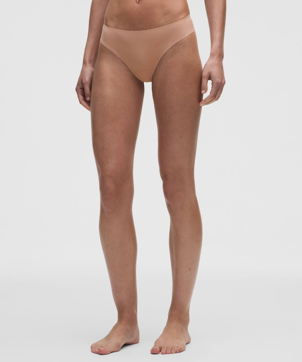 InvisiWear Mid-Rise Thong Underwear *5 Pack Black/Twilight Rose/Pink Clay/Sandcastle/Misty Shell