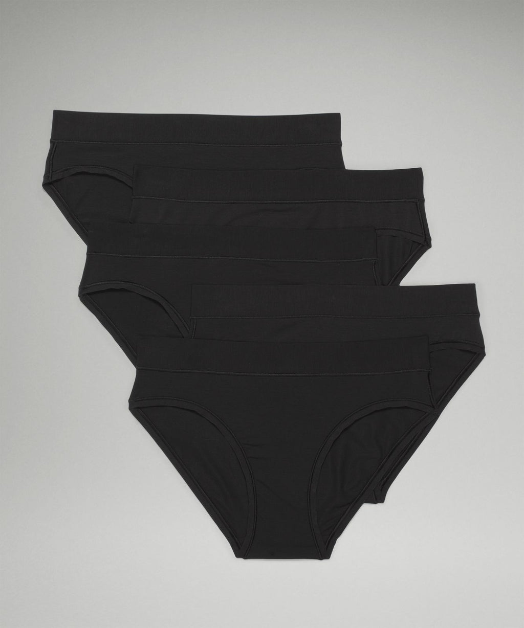 UnderEase Mid-Rise Bikini Underwear *5 Pack Black