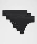 UnderEase High-Rise Thong Underwear *3 Pack Black