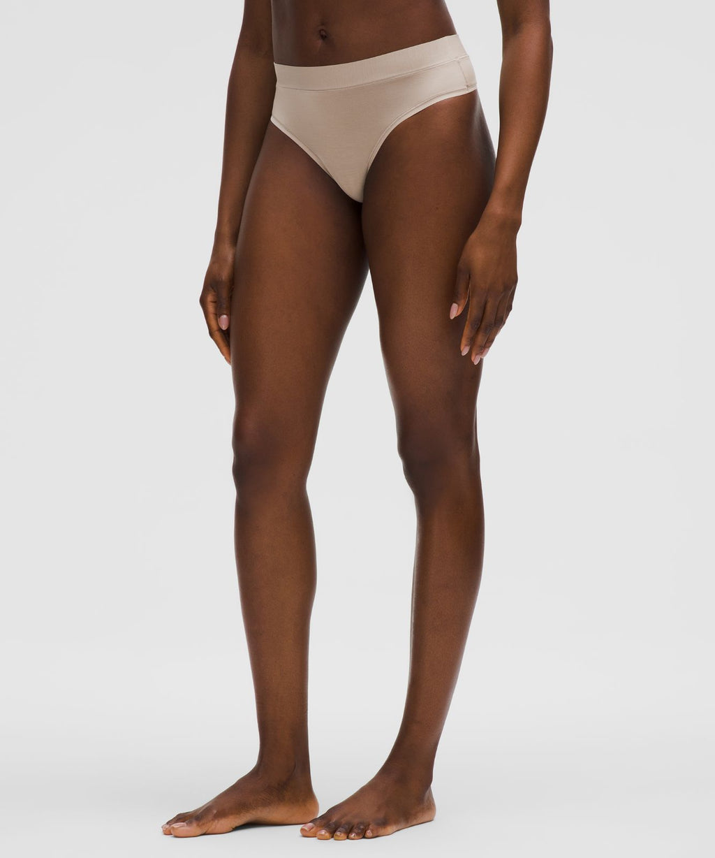 UnderEase High-Rise Thong Underwear *3 Pack Black/Nutmeg/Blissful Pink