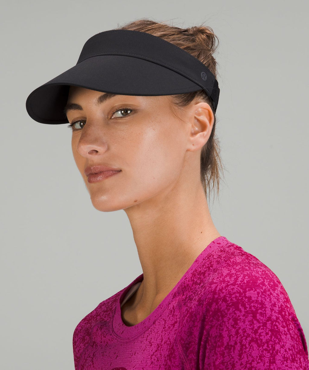 Women's Fast Paced Wide Band Running Visor Black