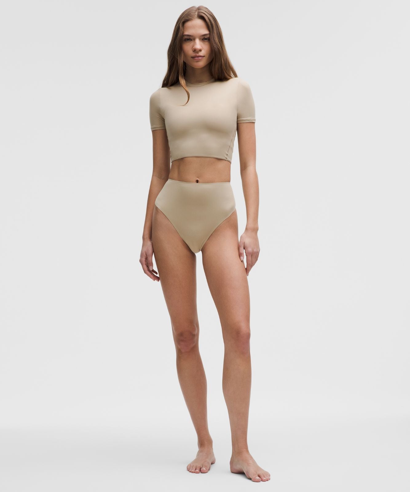 Wundermost Ultra-Soft Nulu High-Waist Thong Underwear Sheer Oak