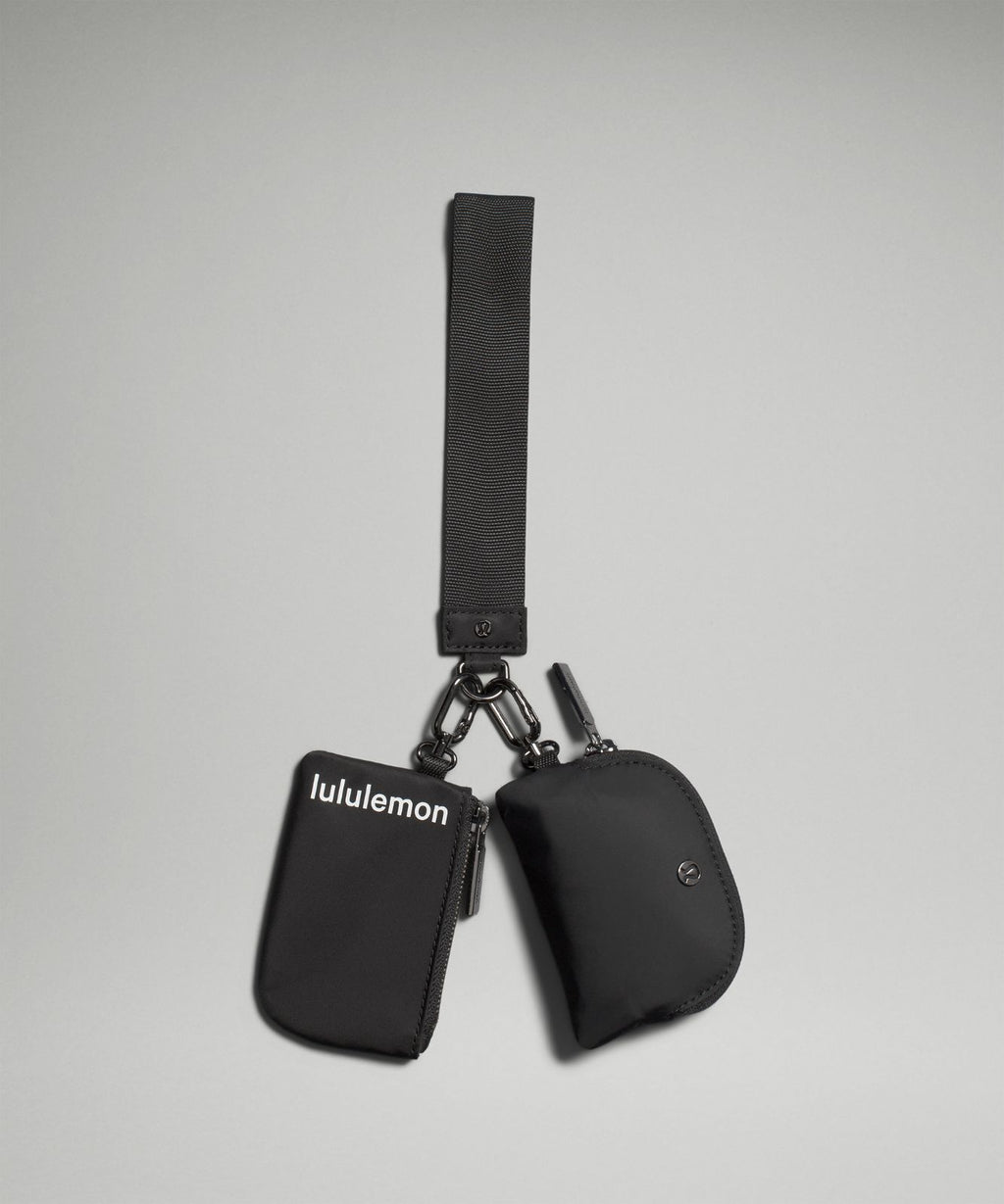 Dual Pouch Wristlet Black