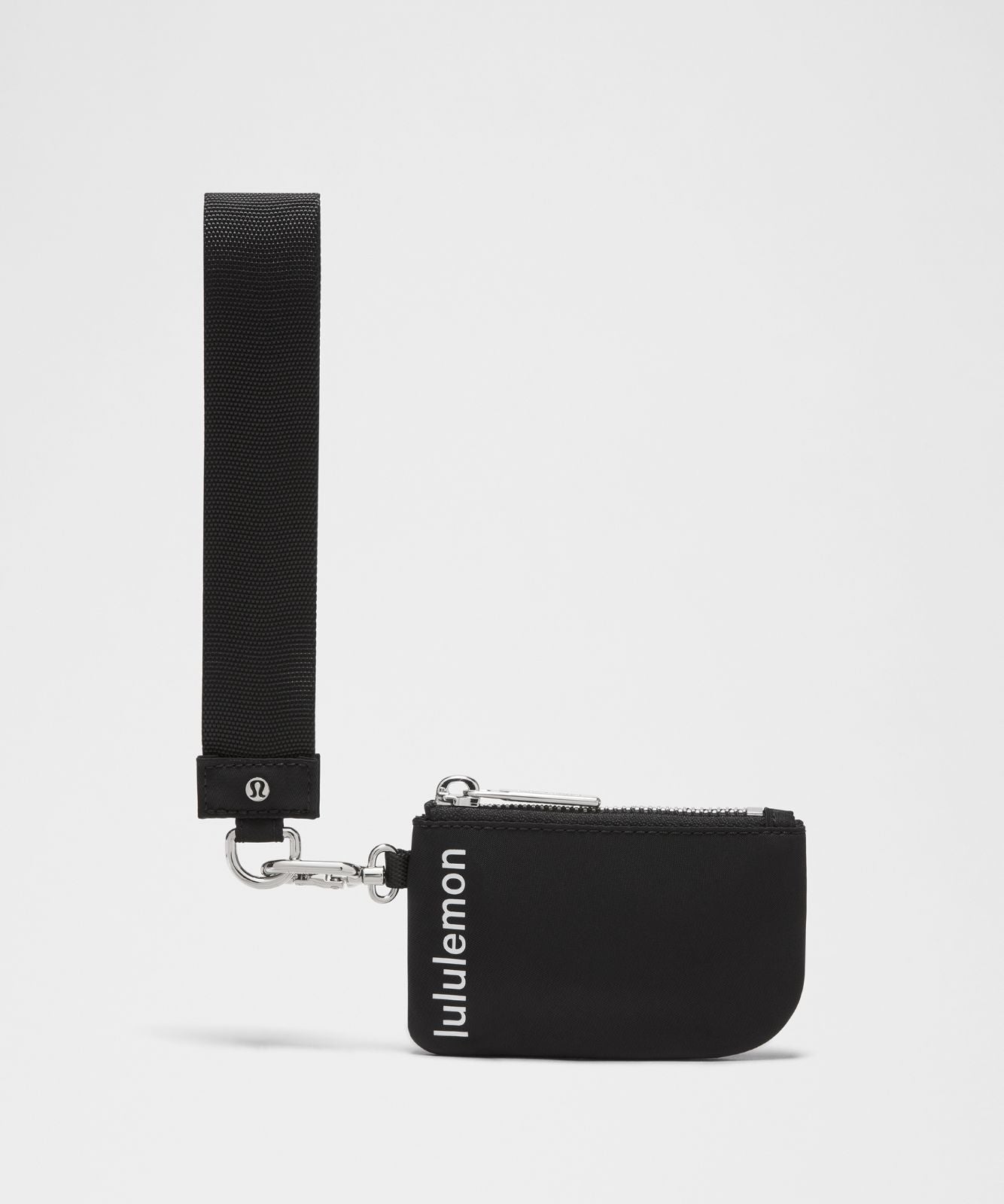 Dual Pouch Wristlet Black/White/Silver