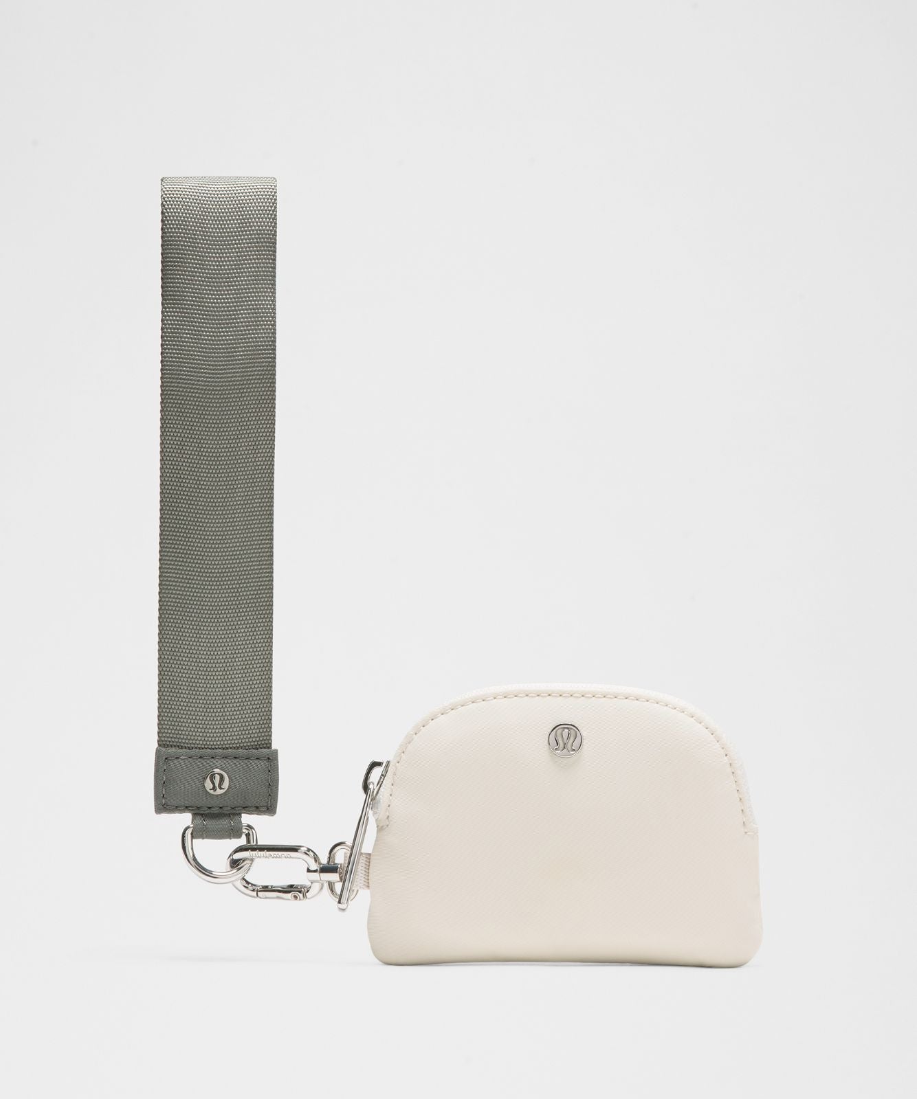 Dual Pouch Wristlet Grey Sage/Light Ivory