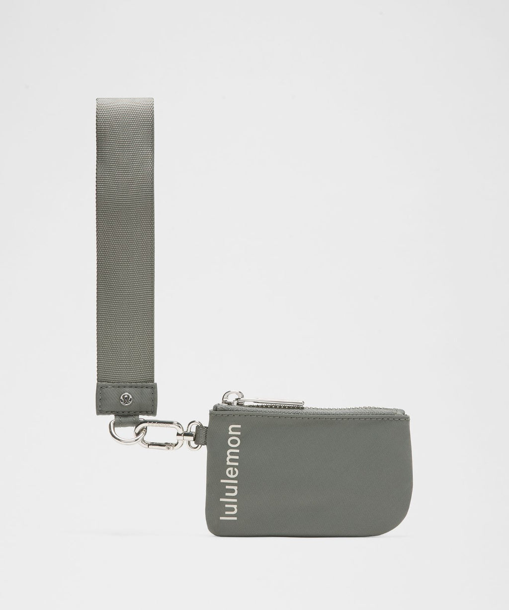 Dual Pouch Wristlet Grey Sage/Light Ivory