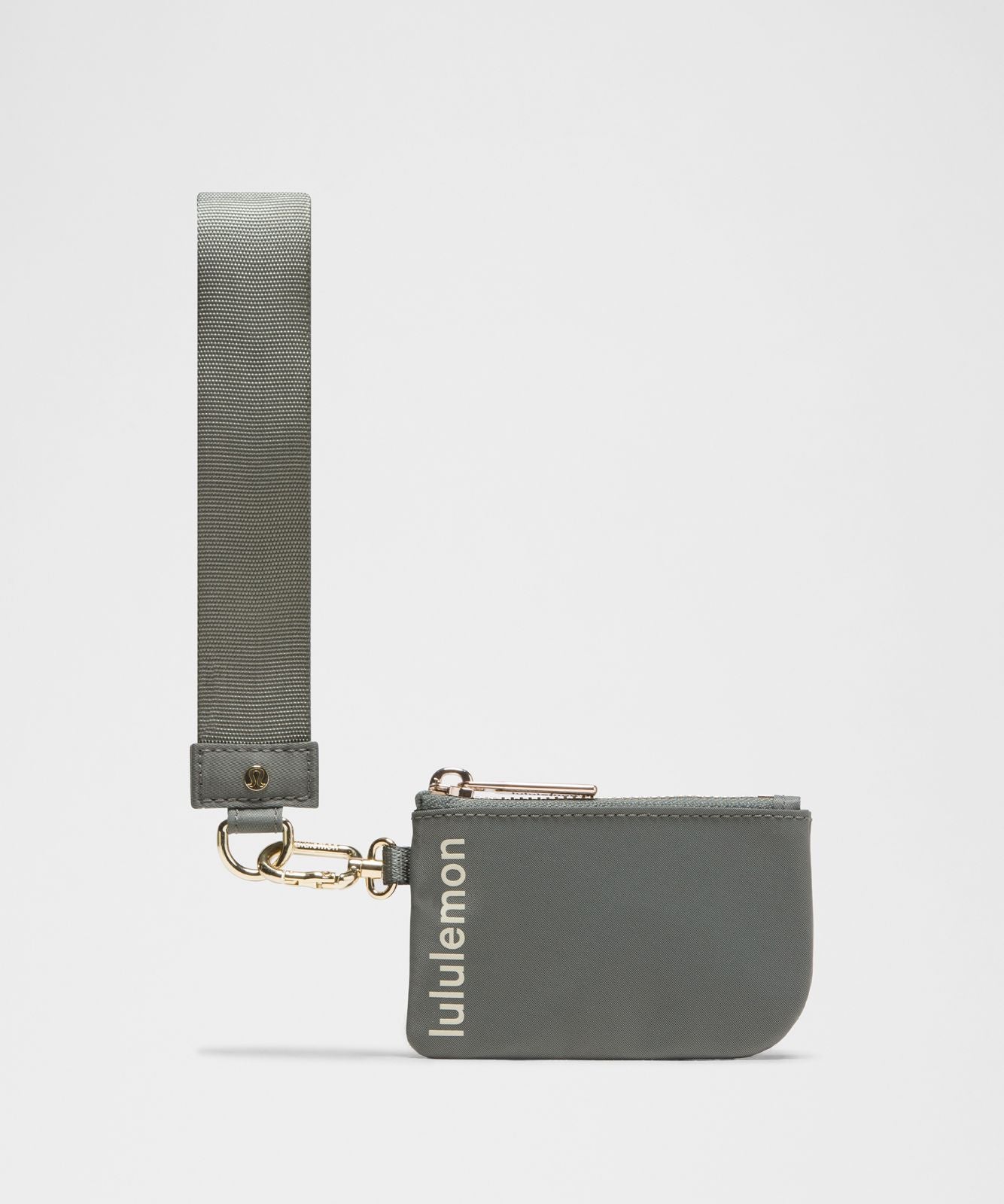 Dual Pouch Wristlet Grey Sage/Light Ivory/Gold