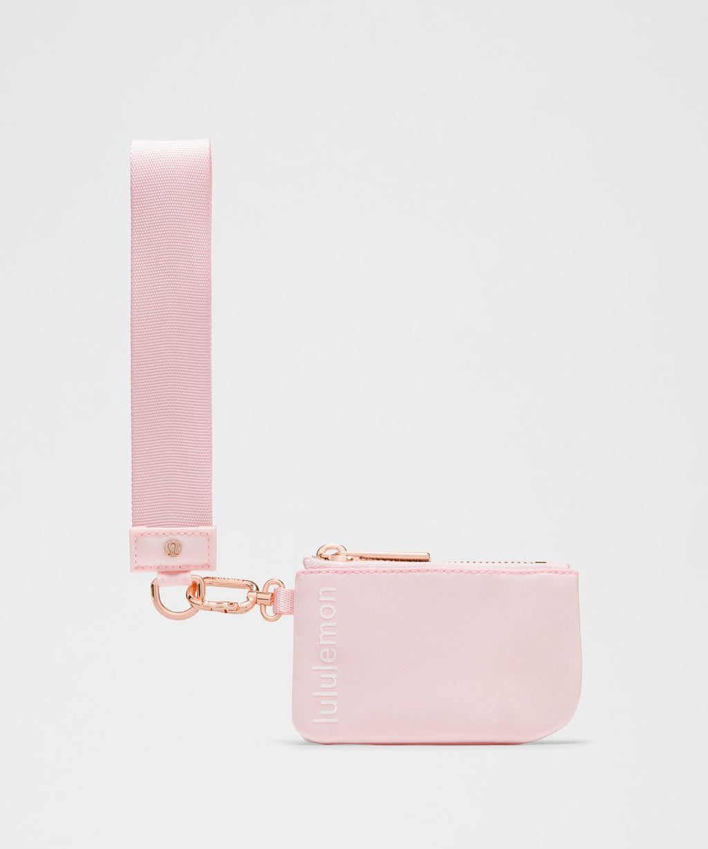 Dual Pouch Wristlet Pink Pearl/White/Rose Gold