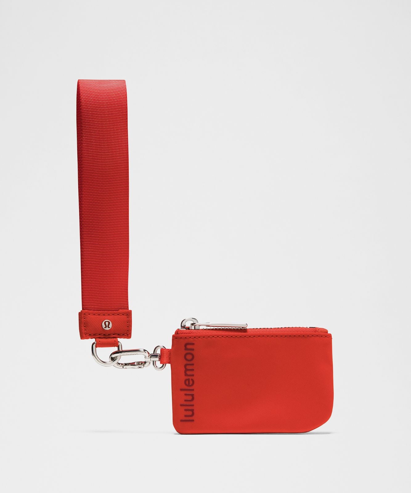 Dual Pouch Wristlet Cherry Ember/Cranberry Charm/Silver