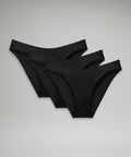 Wundermost Ultra-Soft Nulu Mid-Rise Bikini Underwear *3 Pack Black