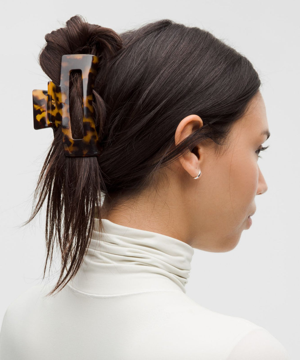 Extra Large Claw Hair Clip French Press/Burnt Caramel