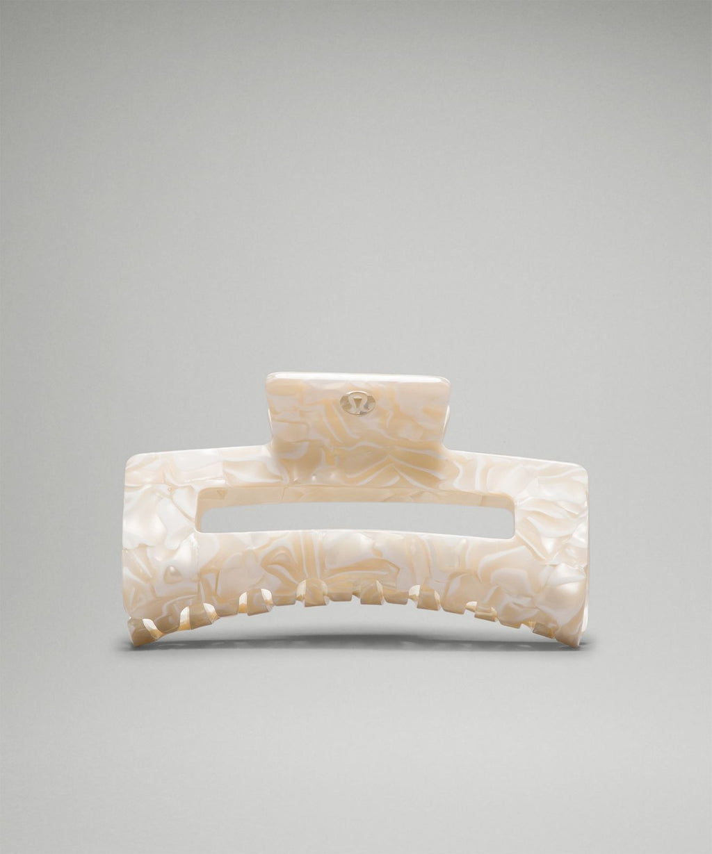 Extra Large Claw Hair Clip Light Ivory/White