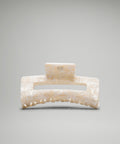 Extra Large Claw Hair Clip Light Ivory/White