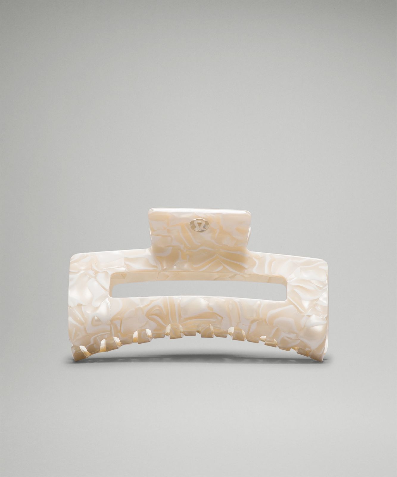 Extra Large Claw Hair Clip Light Ivory/White