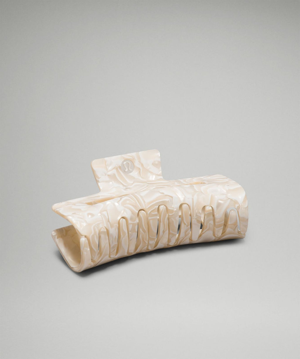 Extra Large Claw Hair Clip Light Ivory/White