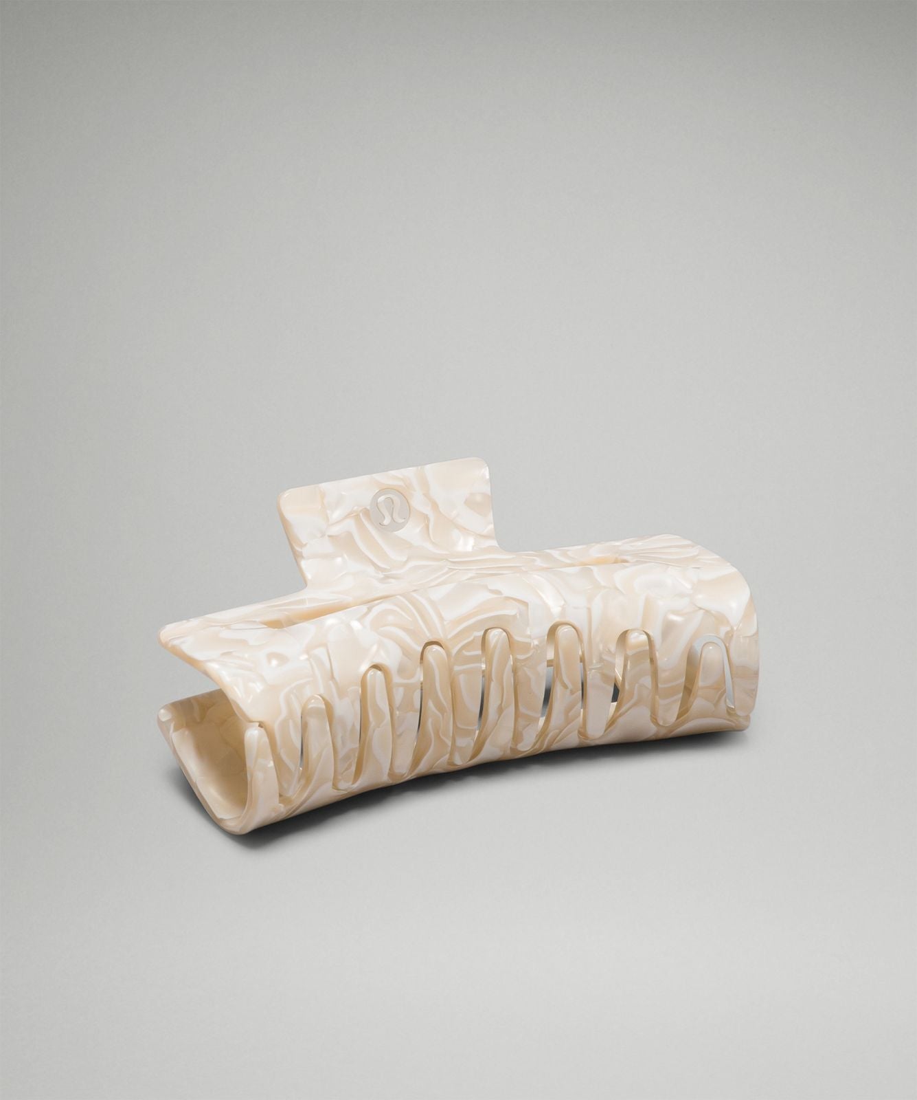 Extra Large Claw Hair Clip Light Ivory/White